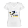 Playera Dama: Algodón Peinado Cuello V Miniatura