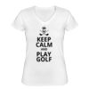Playera Dama: Algodón Peinado Cuello V Miniatura