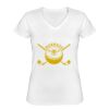 Playera Dama: Algodón Peinado Cuello V Miniatura