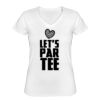 Playera Dama: Algodón Peinado Cuello V Miniatura