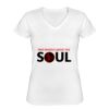 Playera Dama: Algodón Peinado Cuello V Miniatura