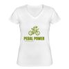 Playera Dama: Algodón Peinado Cuello V Miniatura