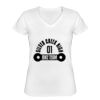 Playera Dama: Algodón Peinado Cuello V Miniatura