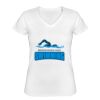 Playera Dama: Algodón Peinado Cuello V Miniatura