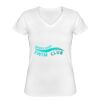 Playera Dama: Algodón Peinado Cuello V Miniatura