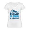 Playera Dama: Algodón Peinado Cuello V Miniatura