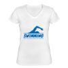 Playera Dama: Algodón Peinado Cuello V Miniatura