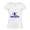 Playera Dama: Algodón Peinado Cuello V Miniatura