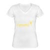 Playera Dama: Algodón Peinado Cuello V Miniatura