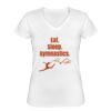 Playera Dama: Algodón Peinado Cuello V Miniatura