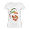 Playera Dama: Algodón Peinado Cuello V Miniatura