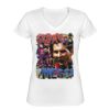 Playera Dama: Algodón Peinado Cuello V Miniatura