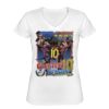 Playera Dama: Algodón Peinado Cuello V Miniatura