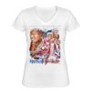 Playera Dama: Algodón Peinado Cuello V Miniatura