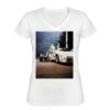Playera Dama: Algodón Peinado Cuello V Miniatura