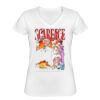 Playera Dama: Algodón Peinado Cuello V Miniatura