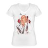 Playera Dama: Algodón Peinado Cuello V Miniatura
