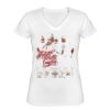 Playera Dama: Algodón Peinado Cuello V Miniatura