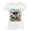 Playera Dama: Algodón Peinado Cuello V Miniatura