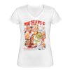 Playera Dama: Algodón Peinado Cuello V Miniatura