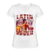 Playera Dama: Algodón Peinado Cuello V Miniatura