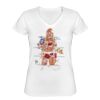 Playera Dama: Algodón Peinado Cuello V Miniatura